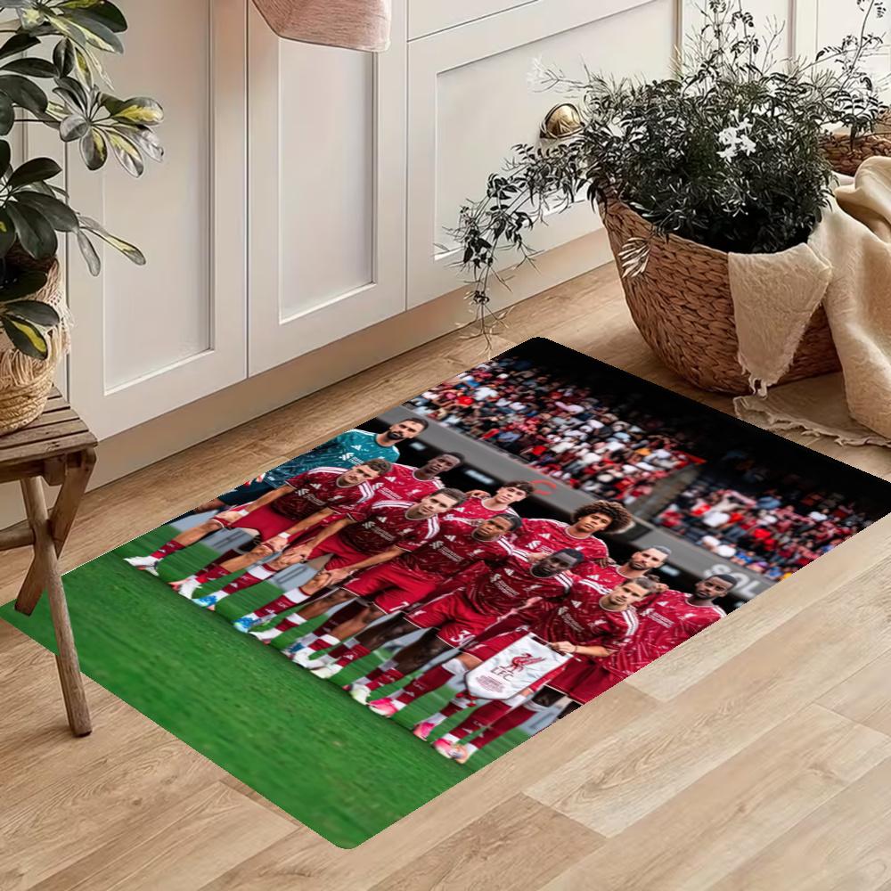 Liverpool Football Club Kitchen Floor Mat Long Strip Mat Antislip Machine Washable Suitable For Bathrooms Laundries Home Decoration Carpets