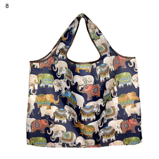 Large Capacity Foldable Shopping Bag Oxford Cloth Beautiful Fine Knitted Shopping Pouch for Girls