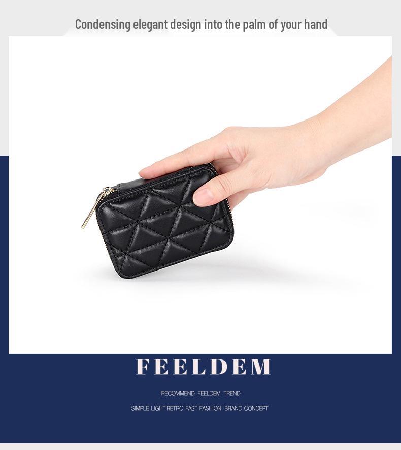 2022 Сумочка для помады из кожи высшего качества: Модная и портативная косметичка с зеркалом HD