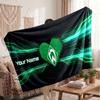 Werder Bremen FC Personalized Fleece Blanket With Football Logo, Custom Name Text Soft Warm Home Throw Blanket
