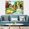 5D Diy Diamond Painting Garden Diamond Embroidery Sale Full Round Diamond Mosaic Scenery Picture