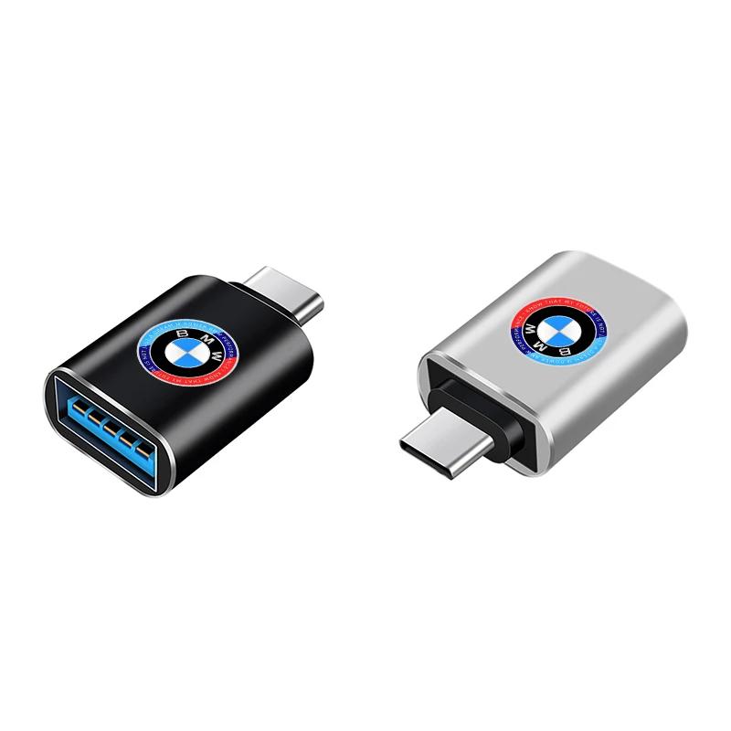 Автомобильная наклейка USB 3.0 Type-C Адаптер данных Type C 10A OTG USB C Папа на USB Для BMW E36 E46 E90 E60 E39 F30 F10 F20 E70 E53 G30 E91
