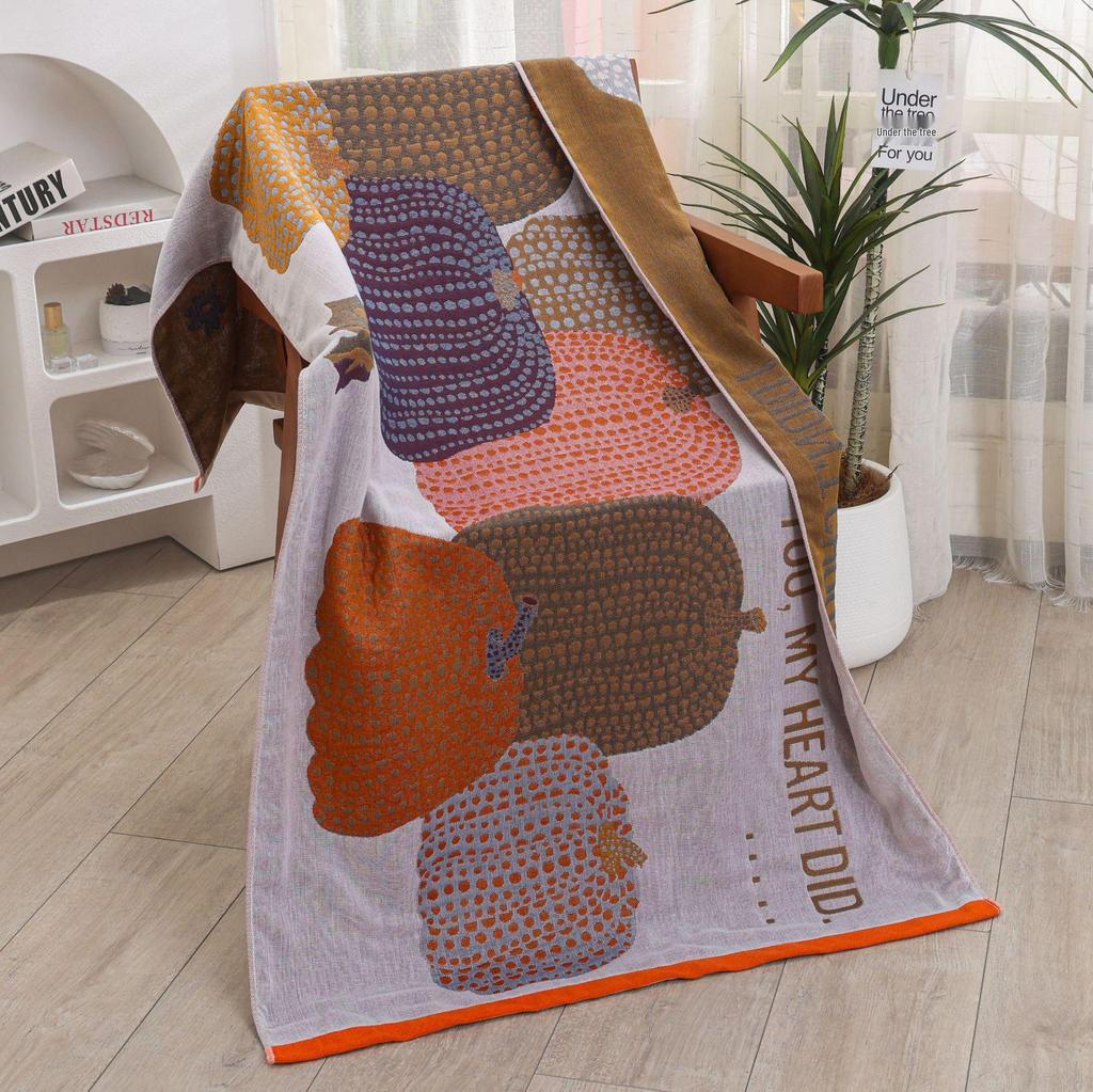 Extra Large Cotton Gauze Cartoon Bath Towel - Soft, Quick-Drying for Adults & Kids