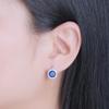 Gica Gema Ювелирные изделия из стерлингового серебра 925 пробы с синим цветком, великолепные новые поступления, серьги-гвоздики для женщин, изысканные ювелирные изделия высокого качества, подарок на День святого Валентина