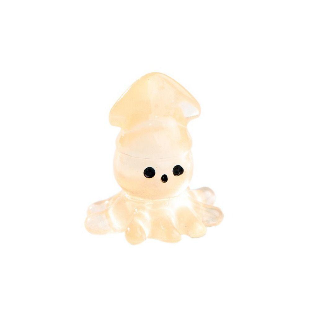 Серия Морских Животных Модель Морской Рыбы Светящиеся Цветные Морские Животные Миниатюрные Смоляные Светящиеся Медузы Украшение Аквариум