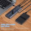 USB 3.0 концентратор розетка коммутатор 10 портов концентратор Multi-tap Multi-ports док-станция зарядное устройство несколько источников питания тип C