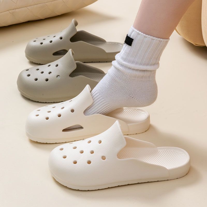 Fashion Crestar Women's Summer Sandals Outdoor Fashion Soft Bottom EVA Mules Non-slip Holes Garden Shoes Unisex Comfortable House Slides