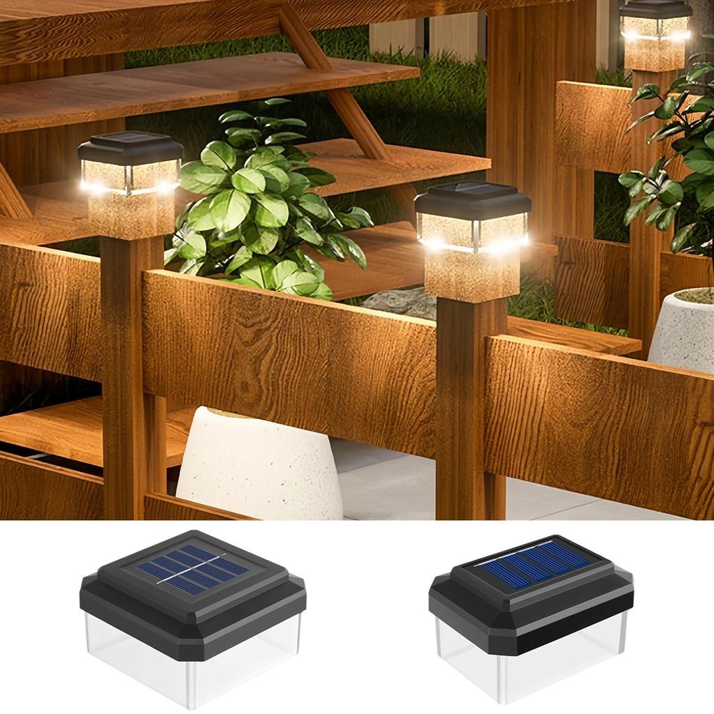Солнечные светильники для столбов забора Водонепроницаемые Современные лампы Декор Наружные светильники для столбов для улицы Сада Патио Крыльца Двора Подъездной дороги