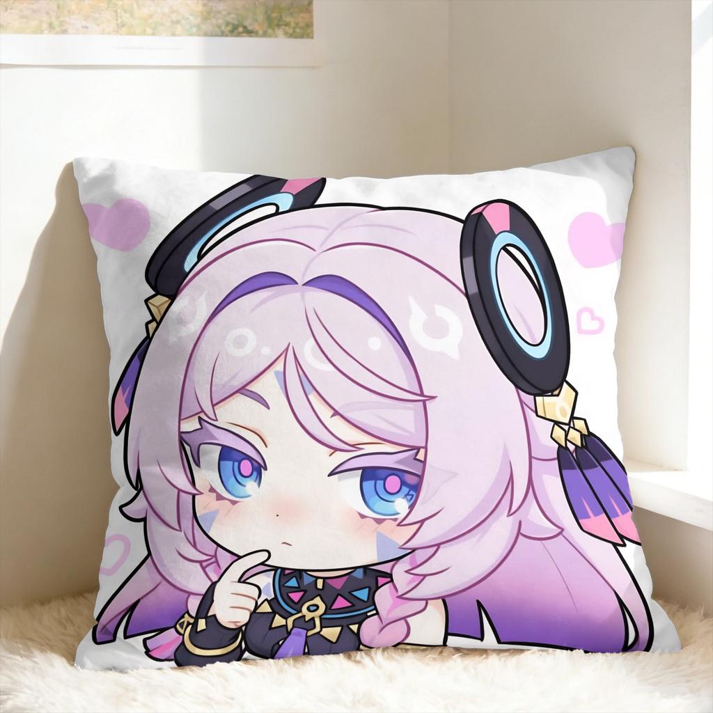 Anime Game G-Genshin Impact Pillow Cover Novelty Pillow Case For Living Room Chair Soft Pillowcases Gift
