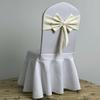 Ready Made Chair Bands Solid Color Satin Ribbon Bows  Wedding Banquet Events Decoration