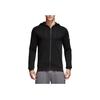 adidas Мужская куртка на молнии с капюшоном и принтом логотипа, черная BK3717