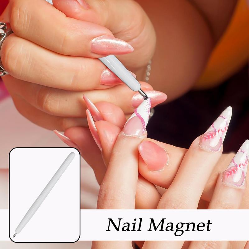 Магнитная ручка с присоской и стальным шариком, инструменты для нейл-арта для арт-девушки, путешествий, женщин, салона, дома, магнит для ногтей, инструмент для подбора магнитных украшений для ногтей
