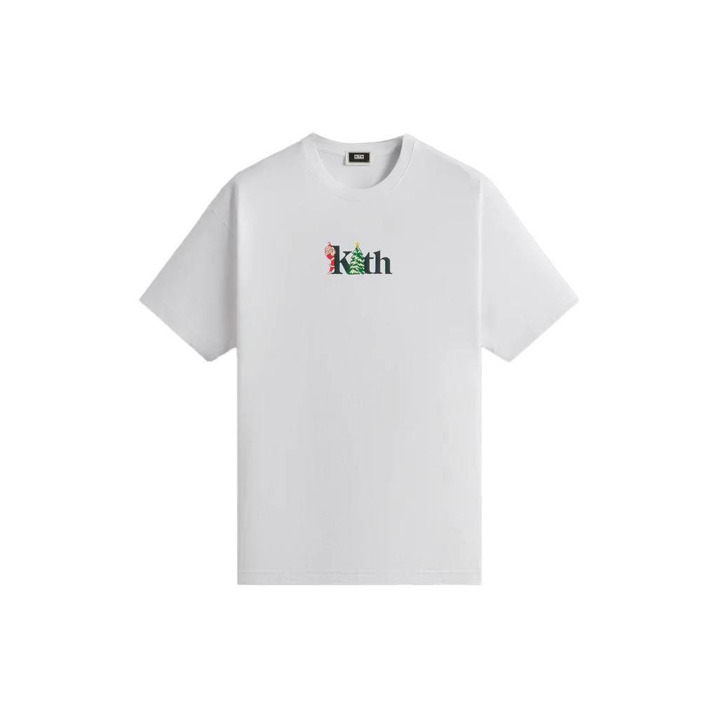 Kith Comic Santa Rodeo Fashionable Letter Print Short Sleeve T-Shirt Men Tops White KHM032620-101
