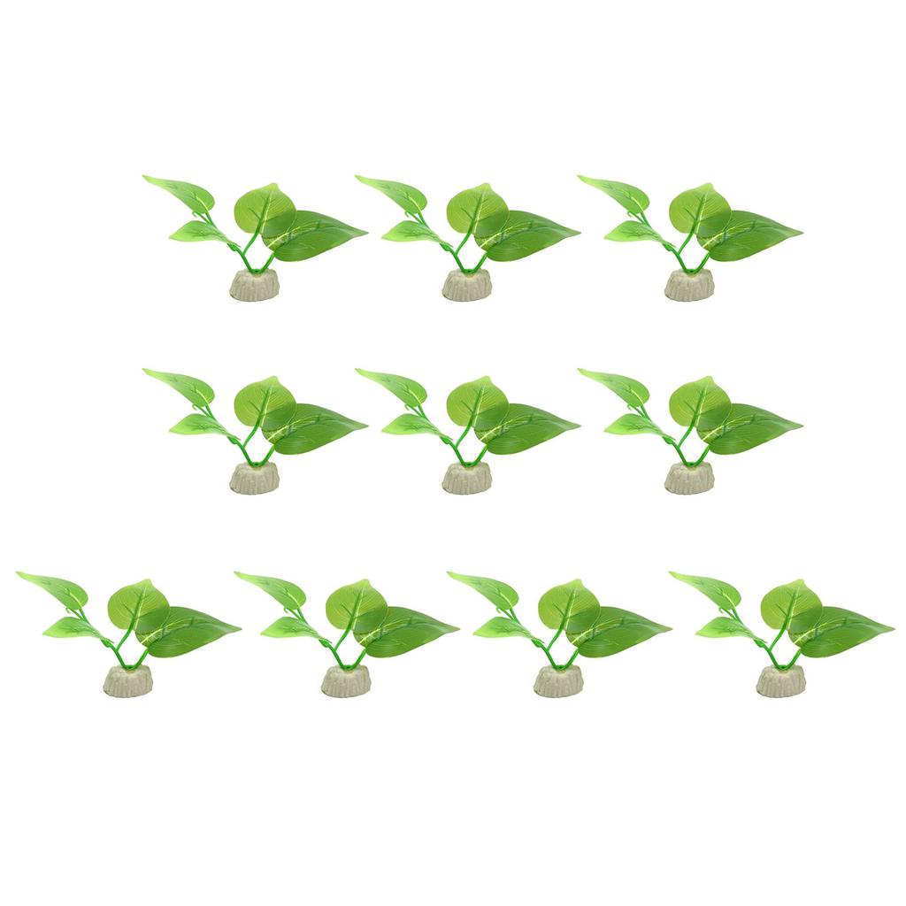 10 шт. Аквариумные растения Тонущее украшение Реалистичное искусственное растение Аквариумы Ландшафтный орнамент Террариумный ландшафт