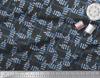 Soimoi Black Japan Crepe Satin Fabric Leaves & Floral Check Print Fabric by the metre 42 Inch