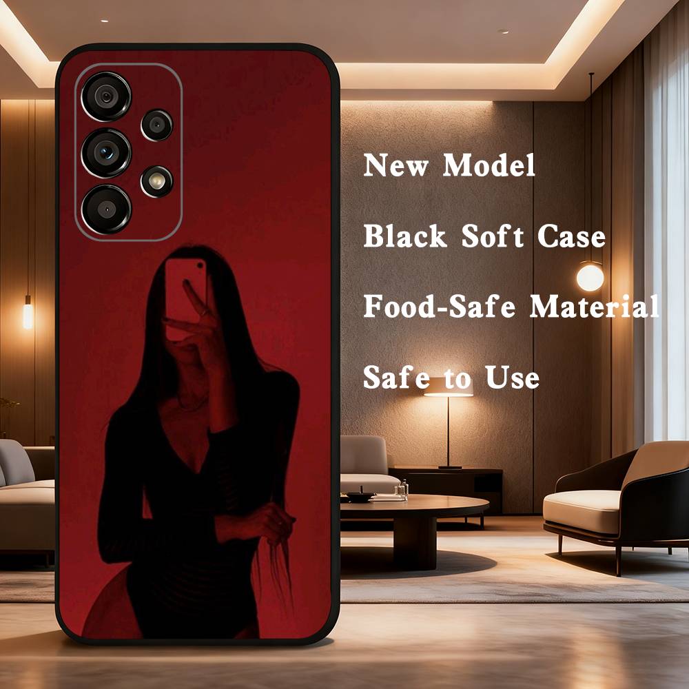 Чехол для телефона Hot Singer K-Kali Uchis для Samsung Galaxy A73,31,32,72,41,53,52,71,22,5G,Note,J7,8,9 Мягкий черный чехол