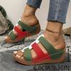 Fashion 2025 Summer Women's Wedge Sandals Premium Orthopedic Open Toe Slippers Vintage Anti-Slip Pu Leather Casual Female Platform Shoes