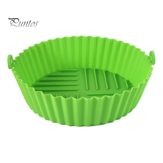 Silicone Air Fryer Pot Tray Prevents Residue BPA-Free Silicone Fryer Liner Replacement for Parchment Liner Paper Food-Safe Air Fryer Oven Accessories