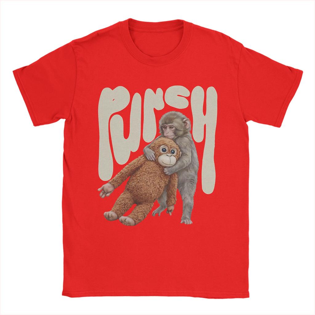 Punch Baby Monkey Team Cute T Shirts for Men Pure Cotton Humorous TShirt Crewneck Tees Short Sleeve Clothing Classic