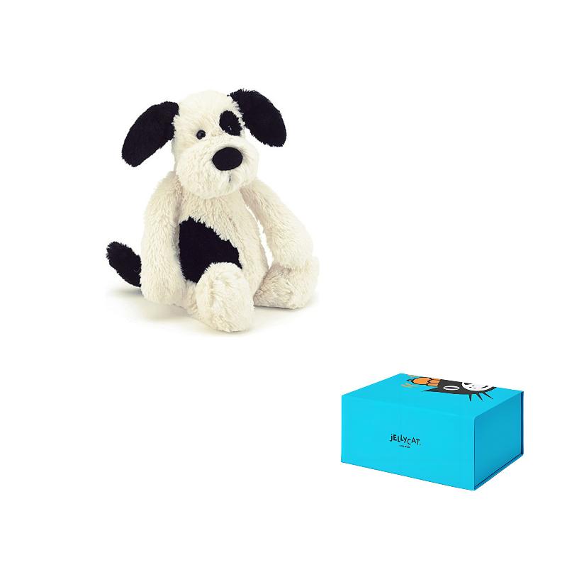 JELLYCAT Shy Series Black & White Puppy Pacifier Doll Plush Doll 31cm Tall