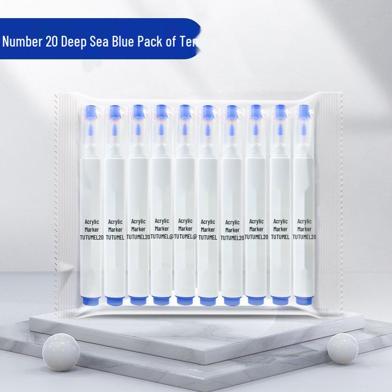 Набор водостойких художественных маркеров одного цвета, 36 штук - Черный, Белый, Красный непрозрачный - Идеально для детского рисования