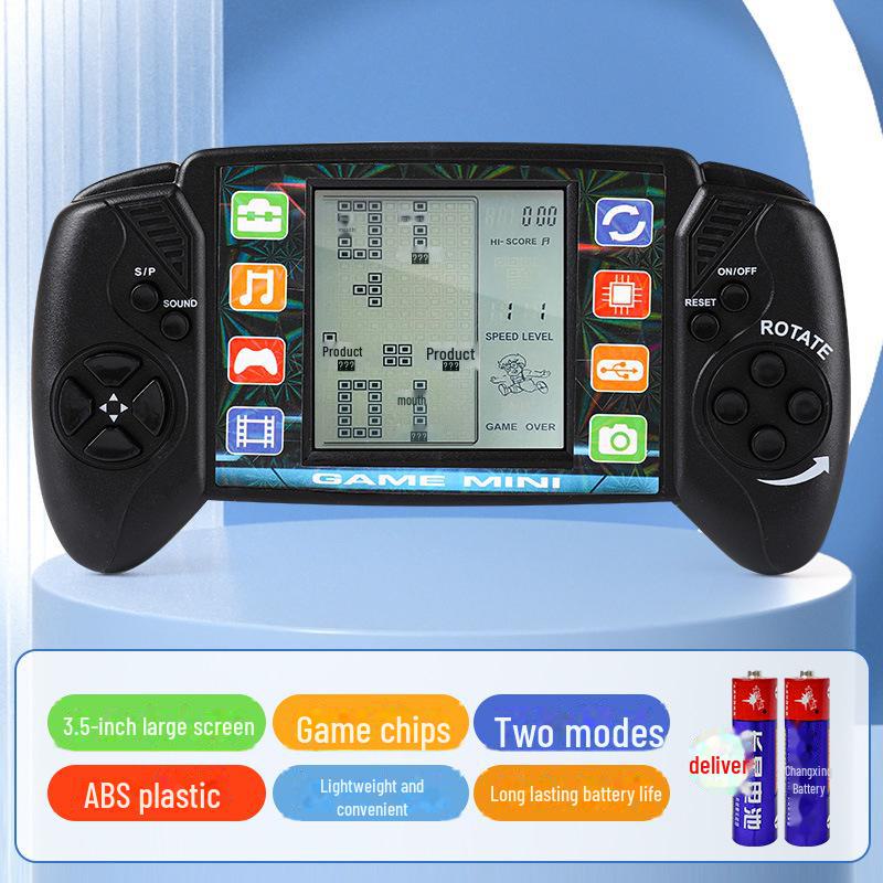 Классическая ностальгическая портативная игровая консоль Tetris с большим экраном - творческая обучающая игрушка для детей