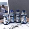 Metal Vintage Lighthouse Table Home Decor Wedding Candle Holder Candlestick Candle Stand Mediterranean Tower