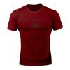 Men Fitness Outdoor Sport Running Short Sleeves Letter Printed Tights Tops Men Under Skin Muscle Gym Train Compression T-shirt