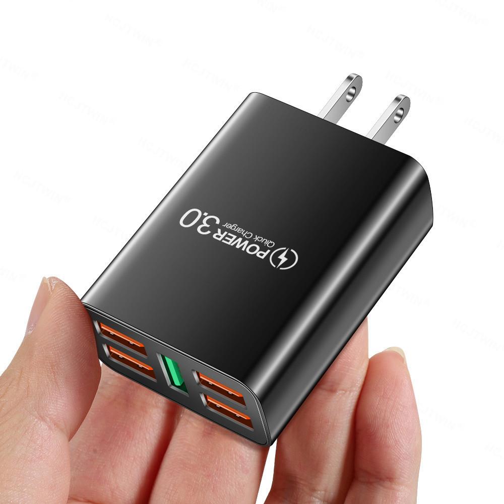 VAORLO Зарядное устройство для телефона 5.1A, 5 USB-портов, быстрая зарядка, зарядное устройство ЕС, США для iphone 11pro 11 13pro, быстрая зарядка