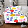 1pc Fruit Garden Lightweight Flannel Blanket, Comfortable and Warm Blanket, for Office and Camping Sofa Bed, Livingroom006