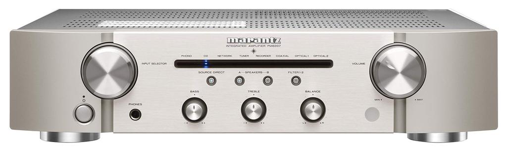 Интегральный усилитель Marantz PM6007 Вход Совместимый Серебряный Золотой 92 кГц/24 бит Совместимый/Цифровой PM6007/FN