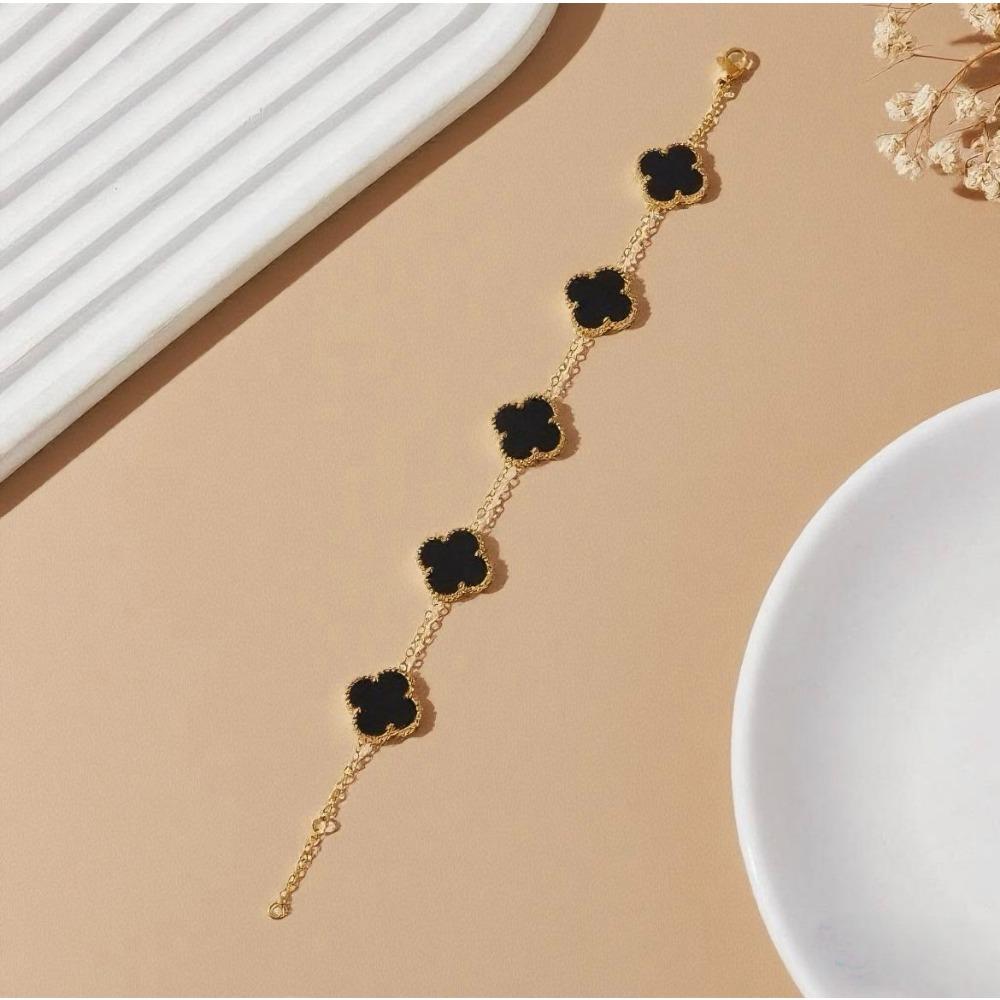 Модный браслет с четырехлистным клевером, легкая роскошь, высококлассные женские украшения