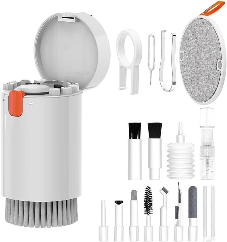 11 in 1 Computer Keyboard Cleaning Kit, Brush Pen Set with Screen Spray Keycap Puller for Earphones & Laptop laptop cleaning kit