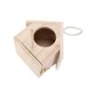 Wooden Bird House with Perch Outside Hanging Natural Wood Bird House for Small Birds