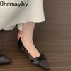 Дизайнерские весенние женские лоферы, модные туфли с бантом-бабочкой, лаконичные туфли на внутренней платформе, нарядные слипоны