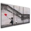 Three Piece Picture Canvas Print Banksy Balloon Girl