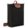 Longchamp Le Pliage Original Textured Logo Adjustable Wide Shoulder Strap Nylon Tote Backpack Women backpack Black 10284089001
