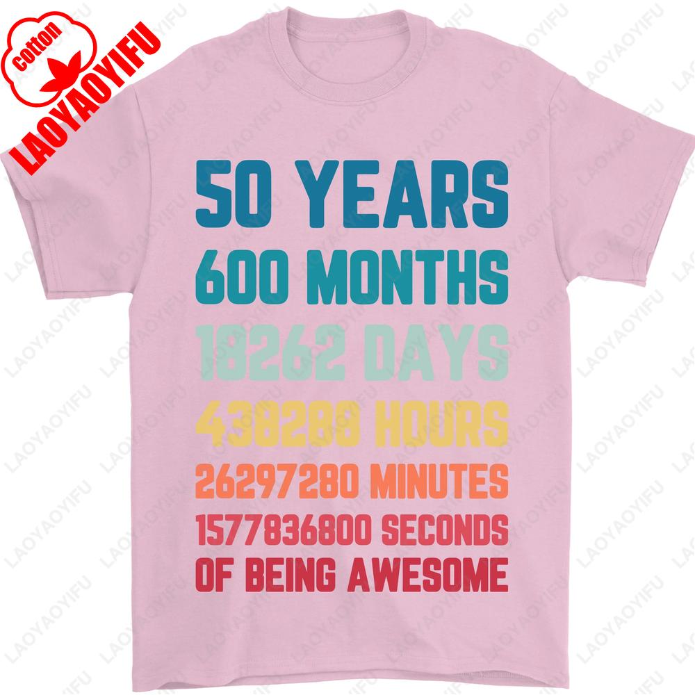 Винтажная Оригинальная Мужская Футболка на 50-летие 1975 г. 50 Лет Наследия Хлопок Ретро Подарок Круглый Вырез Мужской Унисекс Взрослый Стиль Топы