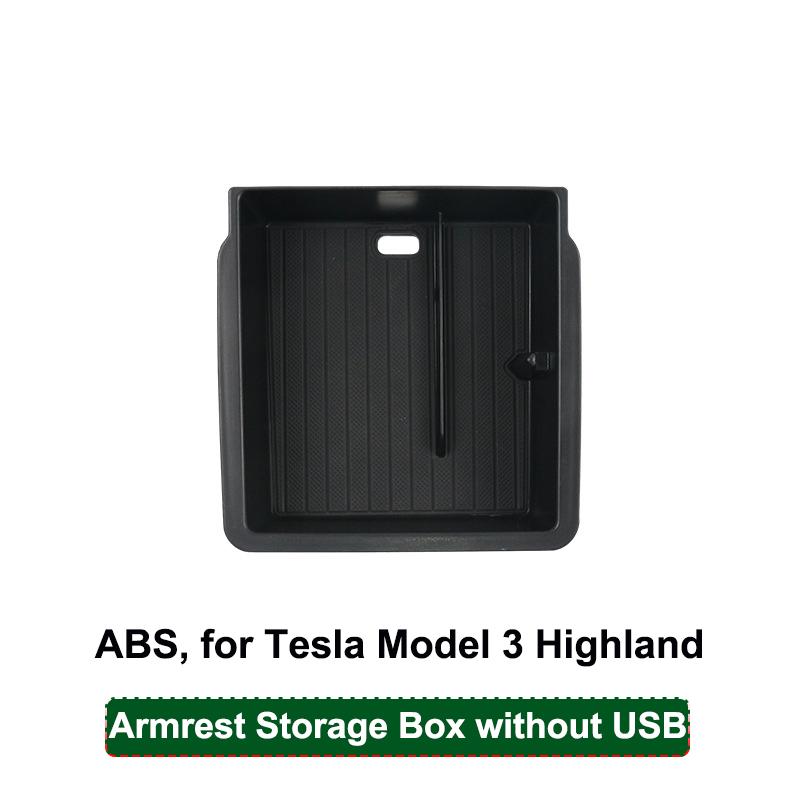 For Tesla Model Y L Juniper 2025 Center Control Armrest Storage Box YL 3 Highland USB Type C Charging Hub Glasses Clip Organizer