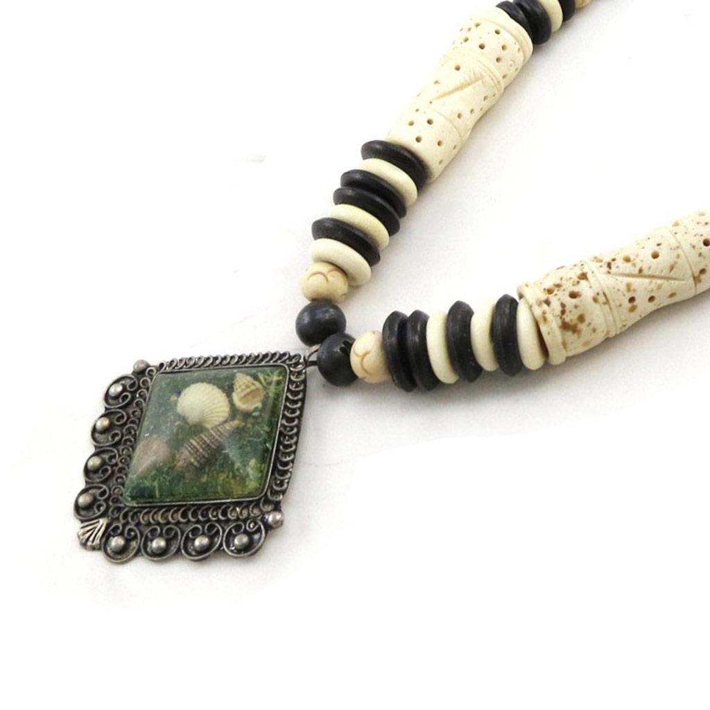 Les Trésors De Lily [B8092] - Brown Beige 'Prélude' Necklace