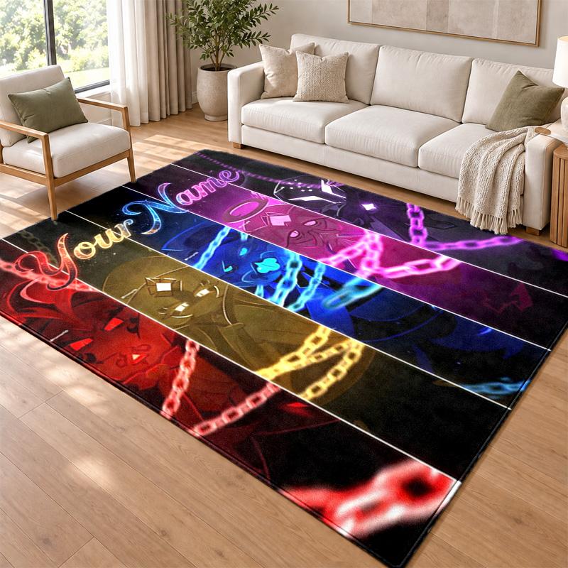 Cookie Run Kingdom Custom Name Personalized Rug Non‑Slip Doormat Floor Carpet Housewarming Birthday Gift for Family Friends