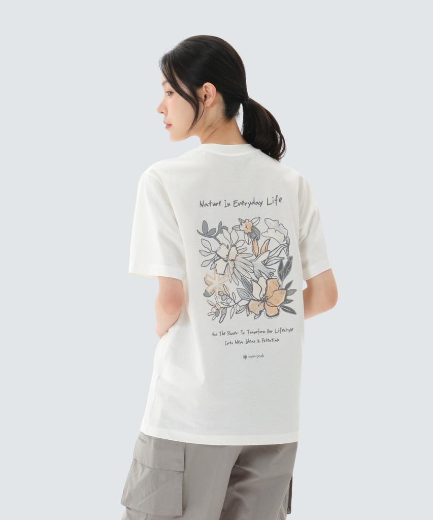 SNOWPEAK APPAREL Sorona Tropical Short Sleeve T-Shirt (S26Mufts70) Off White