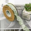 Romantic Camellia Embossed Satin Ribbon for Flower Bouquet Packaging and DIY Bows