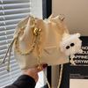 Small Bag Women's New Chain Messenger Bag Shoulder Bucket Bag