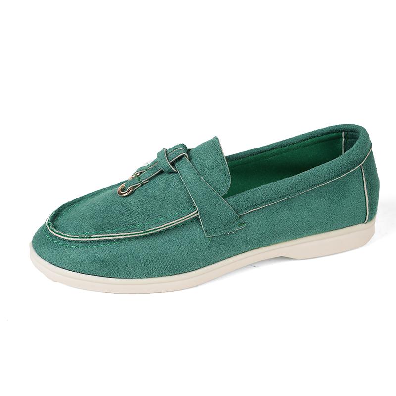 2024 Autumn Casual Flat Shoes for Women Platform Suede Loafers Female Comfortable Soft Sole Single Shoes Ladies Walking Non Slip Shoe