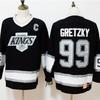 Men's Wayne Gretzky Black LA Kings 1992/93 Power Play Player Jersey Size 99 NHL Long Sleeve 3d Printed Quick-drying Tops