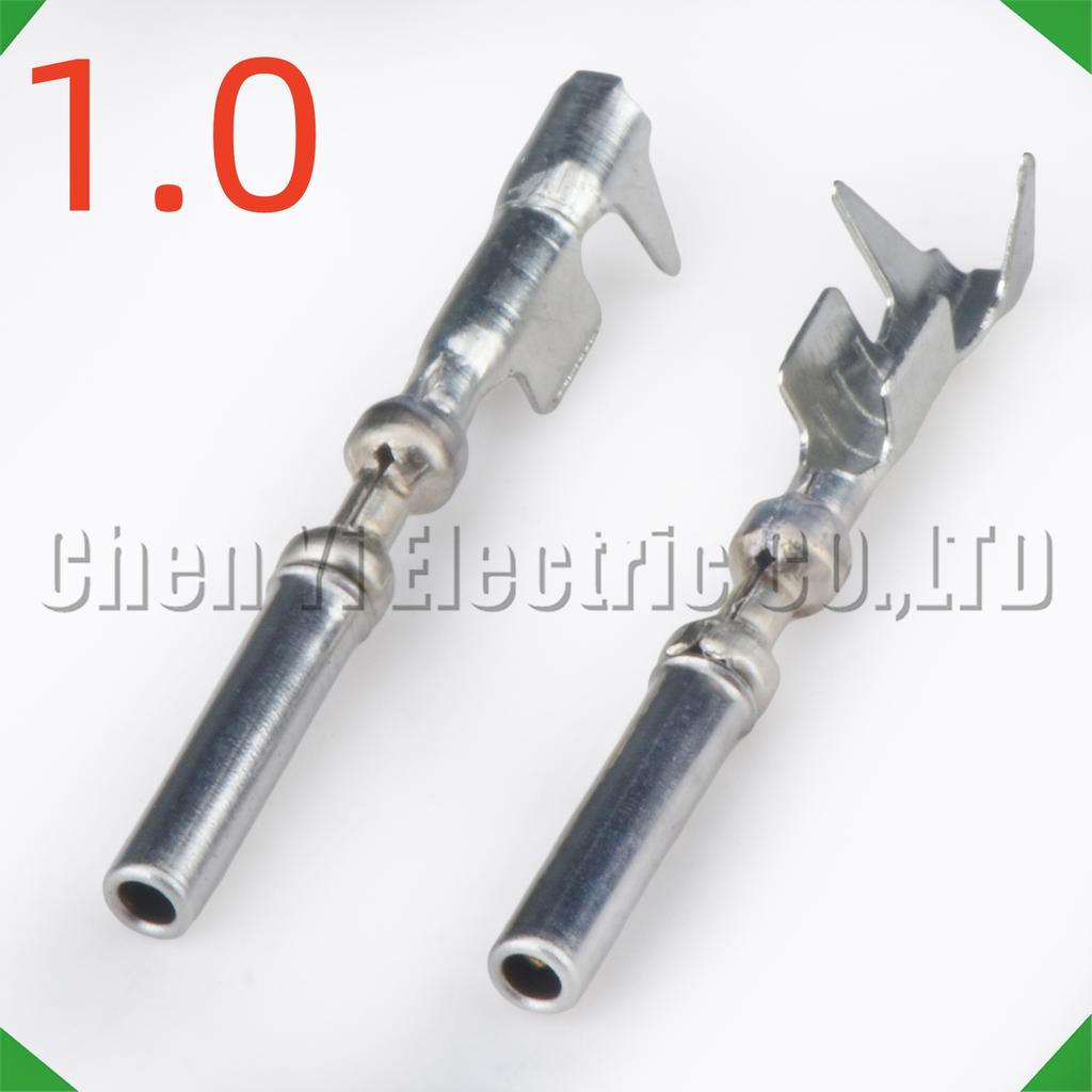50 Pcs 1.0 mm Male or Female wire Crimp Pins For 3-1447221-3 Sheath Automotive Connectors Wire harness Plug