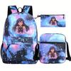 Around My World, Junior High School Students Schoolbags, Large-capacity Fashionable Children's Backpacks, Three-piece Set