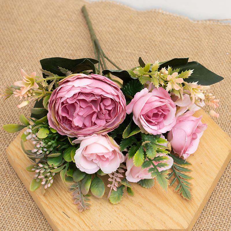 Шелковые искусственные розы цветы дешевые осенние украшения белые свадебные домашние рождественские осенние искусственные цветы букеты для поделок венок принадлежности