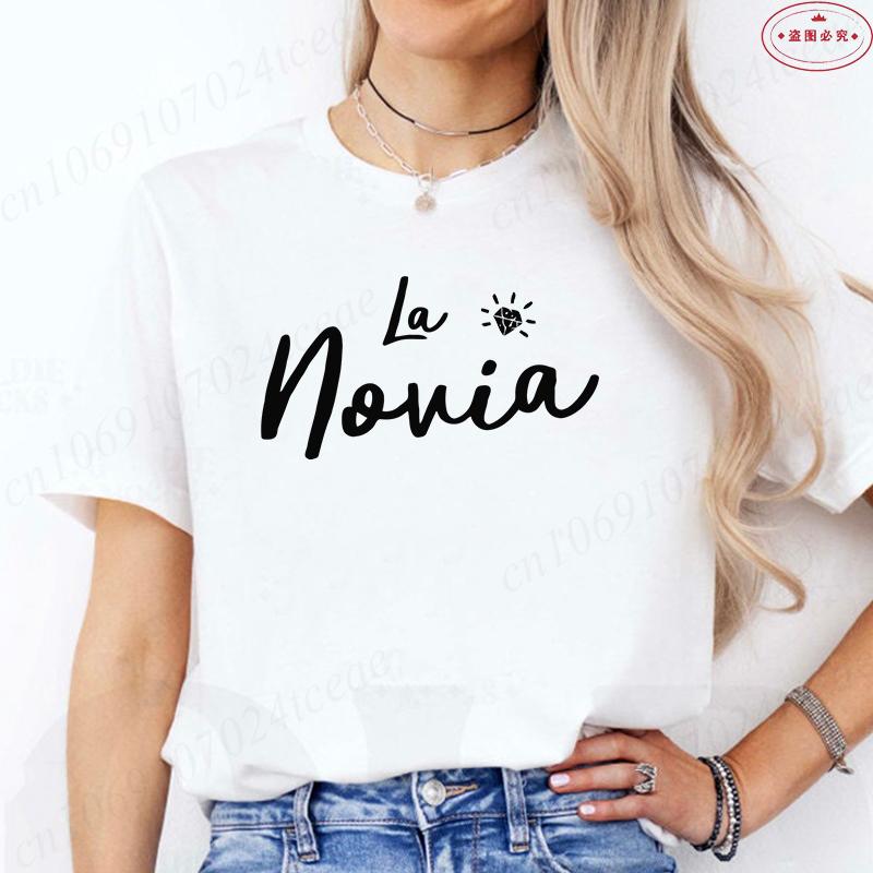 Spanish Woman Bachelorette Hen Party T Shirt Girl Team Bride T-Shirt Woman Single Farewell Blouses Funny Bridal Wedding Tees